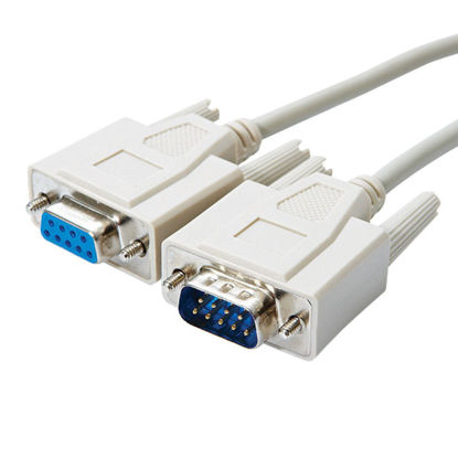 Picture of AYA 6Ft (6 Feet) DB9 Serial RS-232 Male to Female Straight-Through Extension Cable