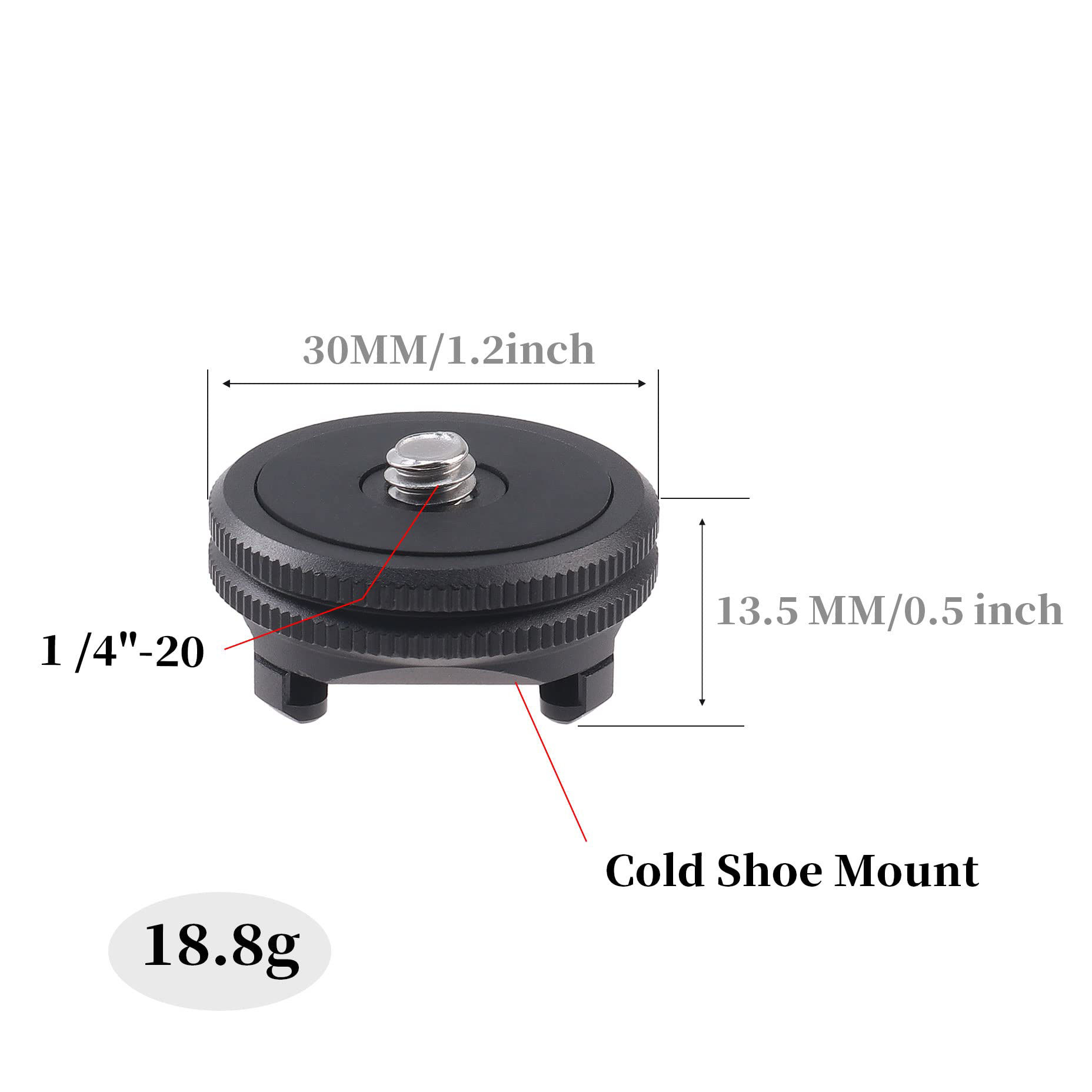 GetUSCart- FocusFoto Cold Shoe Mount Adapter Bracket Base with 1/4