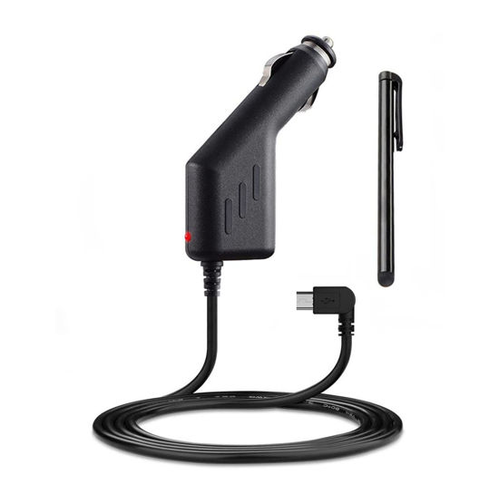 Picture of Ramtech DC 12V 2A Universal Car Charger Power Adapter Cable Cord for GPS, Compatible with Rand McNally TripMaker RVND 5510 5525 7710 7715 7720 7730 7735 LM RVND 7, Stylus Pen Included, CHMNA