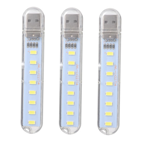 Picture of DOITOOL 3 pcs USB Night Light Portable LED Lamp Stick Light Practical Power Bank Laptop Camping Desktop Keyboard