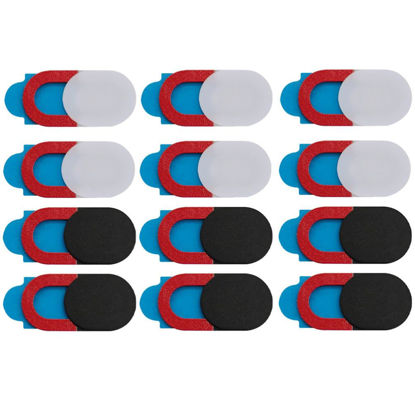 Picture of Hemobllo Laptop CameraCover Slide - 12 Pcs CameraCovers WebcamCover Slide Phone CameraCovers Computer CameraCovers Slide Camera Blocker Slide for Cell Phone, Laptop, PC, Tablet