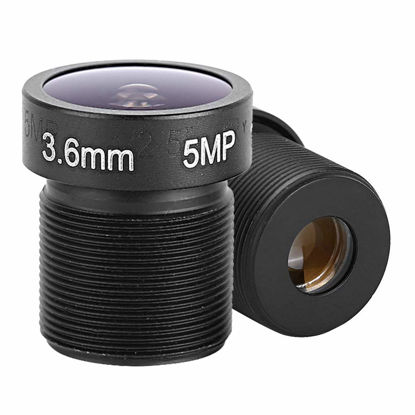 Picture of Professional 1/2.5 90 Degree Wide Angle 3.6mm f/2.0 5MP HD Single Board Prime Lens with Fixed Focal for CCTV Surveillance Camera Replacement