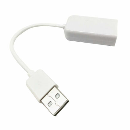 Picture of Hemobllo Headphone and Microphone Jacks USB Sound Card 7.1 Channel Sound Card Computer Headphone Sound Card Sound with Cable Line Sound for Notebook USB 2.0 Sound Card White Stereo Audio