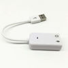Picture of Hemobllo Headphone and Microphone Jacks USB Sound Card 7.1 Channel Sound Card Computer Headphone Sound Card Sound with Cable Line Sound for Notebook USB 2.0 Sound Card White Stereo Audio