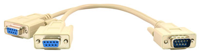 Picture of PTC DB9 Serial (RS-232) Y-Splitter Cable, 1'ft (Single)