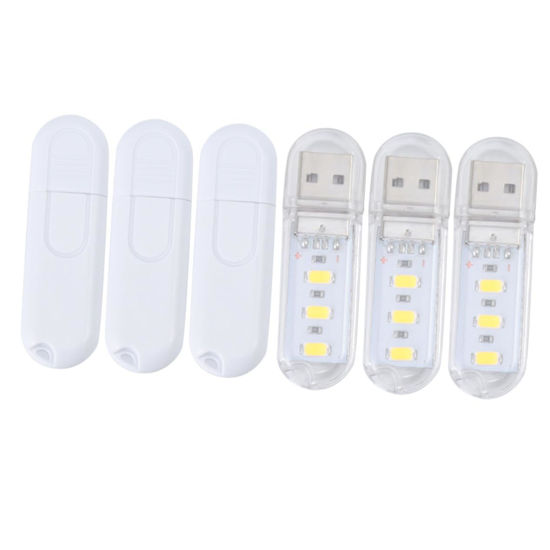 Picture of DOITOOL 6PCS Mini Outdoor Jianpan Suite Portable Camping Lights Notebook Pocket Field Wall lamp Student Computer Lights Computer USB Reading Light LED Power Bank Plug in Night Light