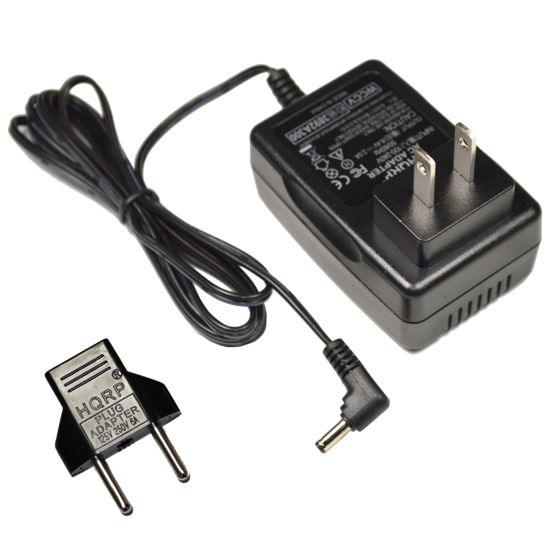 Picture of HQRP Wall AC Power Adapter Compatible with Canon ZR60 ZR65MC ZR70MC ZR80 ZR85 ZR90 Camcorder - (incl. USA Plug & Euro Adapter)