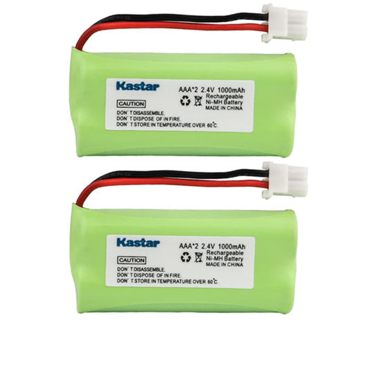 Picture of Kastar 2-Pack AAA 2.4V 1000mAh NiMH Rechargeable Battery for BT-166342 BT-266342 BT-283342 AT&T CL83464 EL51100 EL51200 EL51250 EL52200 EL52210 EL52250 EL52300 EL52350 EL52400 EL52450 EL52500 EL52510