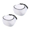 Picture of PATIKIL Flash Bounce Diffuser Cap, 2Pcs Cloth Universal Mini Soft Elastic Mouth Cap Cover for Flashlight Photography Camera Speed Light, White
