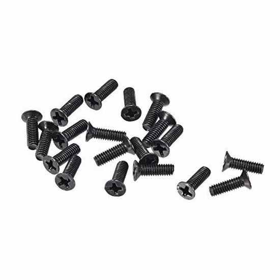 Picture of uxcell M2.5 x 8mm Phillips Screw Fastener Black for Laptop PC TV Fan Switch 150pcs
