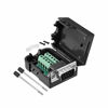 Picture of uxcell D-sub DB9 Breakout Board Connector with Case 9 Pin 2 Row Male RS232 Serial Port Solderless Terminal Block Adapter with Thumb Screws