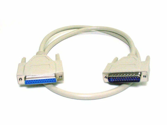 Picture of Monoprice DB25 Molded Cable - 6 Feet - White | Male to Female