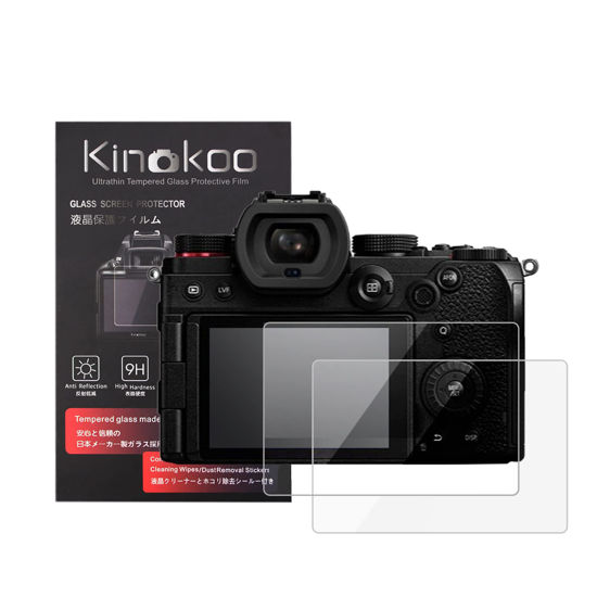 Picture of kinokoo S5 Screen Protector, 0.25mm 9H Hardness Tempered Glass Film for Panasonic s5 Digital Camera Bubble-free/Anti-scratch(2 pack)