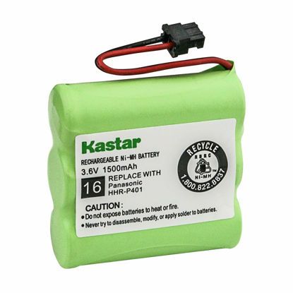 Picture of Kastar Battery Replacement for Panasonic HHR-P401 HHR-P401A KX-TG2400 KX-TG2500 KX-TG2550 KX-TG2560 KX-TG2570 KX-TG2650 KX-TG2670 KX-TG2680 KX-TG2690 and Radio Shack 23-897 23270 439001 439008 439009
