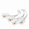 Picture of (4 Pack) 4 Inch Short Telephone Cable Rj11 Male to Male 4", Phone Line Cord (White)