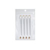 Picture of (4 Pack) 4 Inch Short Telephone Cable Rj11 Male to Male 4", Phone Line Cord (White)