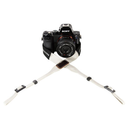 Picture of Foto&Tech Padded Neck Shoulder Strap with Gray Grosgrain Ties Compatible with Fujifilm Samsung Sony Olympus Panasonic Canon Nikon Pentax Compact Cameras Point and Shoots Cameras