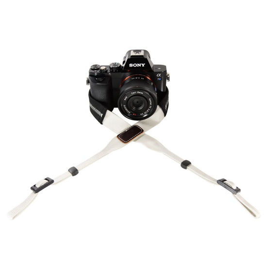 Picture of Foto&Tech Padded Neck Shoulder Strap with Gray Grosgrain Ties Compatible with Fujifilm Samsung Sony Olympus Panasonic Canon Nikon Pentax Compact Cameras Point and Shoots Cameras
