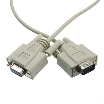 Picture of PCCONNECT Null Modem Cable 6feet Cable, UL, DB9 Male / DB9 Female, 8 Conductors
