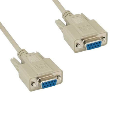 Picture of KENTEK 6 Feet FT DB9 Null Modem Female to Female Serial Cable Cord 28 AWG RS-232 Crossover 9 Pin F/F Molded D-Sub Port for DTE PC Mac Linux Data Transmission Communication