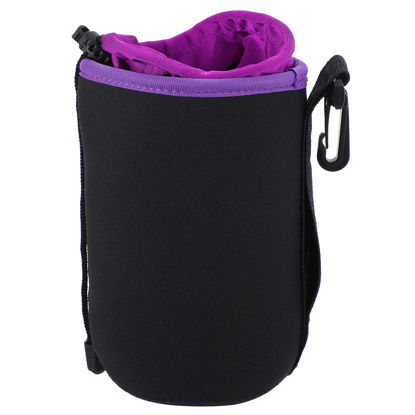 Picture of SOLUSTRE Camera Lens case Thickened Diving Material Lens Bag Camera Lens Carrying case Large Neoprene Lens Pouch Digital Cameras Pouch for DSLR Camera Lens Velvet Neoprene Drawstring Soft