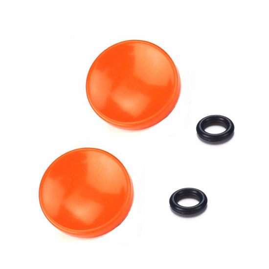 Picture of LXH 2 PCS Orange Concave Soft Shutter Release Button for Camera with Shutter Release Socket Such as Fuji Fujifilm X100T/X100F/X100S/X-E2/X-E2S/XPRO-1/X-PRO2/X-T10/X-T20/X10/X20/X30 PEN-FConcave Design