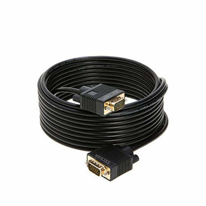 Picture of VGA Cable SVGA Super Video Cord Male 15 PIN Wire Monitor 3ft, 6ft,10ft, 15ft, 25ft, 30ft, 50ft, 100ft (15FT)