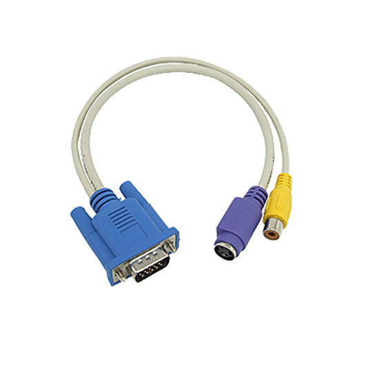Picture of VGA to TV RCA S-video Converter Adapter Cable PC Laptop