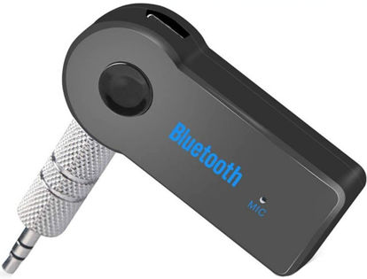 Picture of Mini Bluetooth Receiver for Oppo Reno2 - Wireless to 3.5mm Jack Hands-Free Car Kit 3.5mm Audio Jack w/LED Button Indicator for Audio Stereo System Headphone Speaker