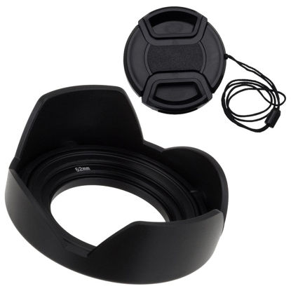 Picture of Fotodiox Reversible Flower Hood for Lumix G Vario 14-42mm f/3.5-5.6 II APSH. MEGA O.I.S. Kit Lens - Detachable Tulip Lens Hood with Inner Pinch Cap for Lumix Micro-4/3 Digital Cameras