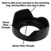 Picture of Fotodiox Reversible Flower Hood for Lumix G Vario 14-42mm f/3.5-5.6 II APSH. MEGA O.I.S. Kit Lens - Detachable Tulip Lens Hood with Inner Pinch Cap for Lumix Micro-4/3 Digital Cameras
