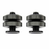 Picture of FEICHAO 2Pcs Professional 3/8 1/4 Hot Shoe Adapter Tripod Mount Screw to Flash for DSLR Camera (1/4 Shoe)