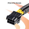 Picture of PCIe Group (Pack of 1, Single Female 6pin to Dual Male 6+2pin W/Braided Sleeved)