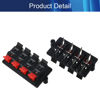Picture of Jutagoss 8 Way Stereo Speaker Terminal Connectors Terminal Strip Block 100V Spring Clips Jointing Clamp Test Clip Push Release Connector 2 PCS