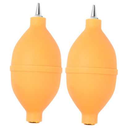 Picture of KICHOUSE 2pcs Dust Blower Keyboard Dust Cleaner Camera Lens Cleaner Air Pix Squeeze Bulb Camera Cleaning Bulb Dust Cleaner Bulb Blower Remover Rocket Blower Cleaner Yellow