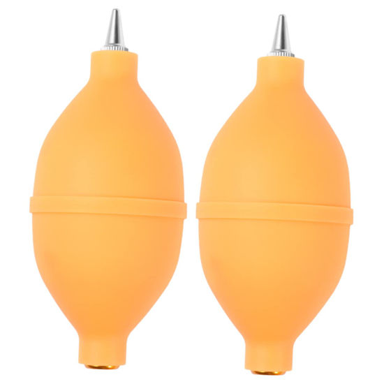 Picture of KICHOUSE 2pcs Dust Blower Keyboard Dust Cleaner Camera Lens Cleaner Air Pix Squeeze Bulb Camera Cleaning Bulb Dust Cleaner Bulb Blower Remover Rocket Blower Cleaner Yellow