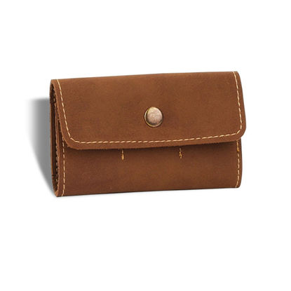 Picture of Memory Card Wallet - SD Card Storage - Slim and Foldable with Transparent Slots，Euro-American Style，Memory Card Carrying Case in Leather，Can Carry Up6 SD Cards (Brown)