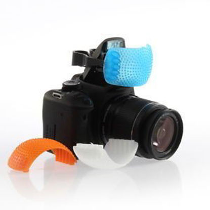 Picture of SHOPEE 3 Color Pop Up Hot-Shoe Flash Diffuser Set for DSLR Cameras