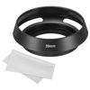 Picture of PATIKIL 39mm Lens Hood, Standard Vented Matte Surface Anti-Reflective Inside Hood with Cleaning Cloth for Camera Lens, Black for Nikon, for Fujifilm, for Pentax, for Leica