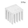 Picture of uxcell 15x15x15mm Aluminum Heatsink Radiator for MOS IC Chip Silver Tone 5 Pcs