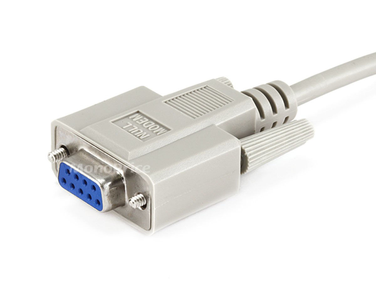 GetUSCart- Monoprice Molded Null Modem Cable - 15 Feet - DB9 Female to ...