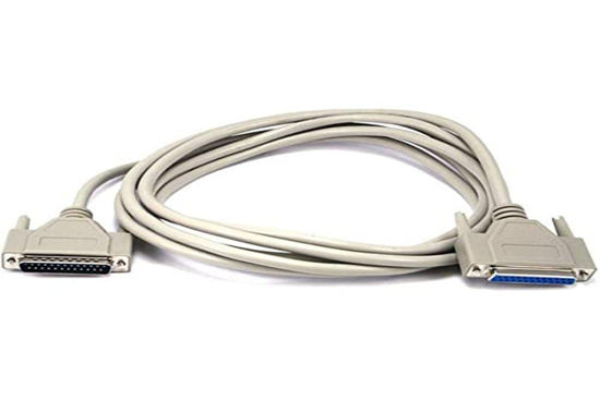 Picture of Monoprice DB25 Molded Cable - 10 Feet - White | Male to Female