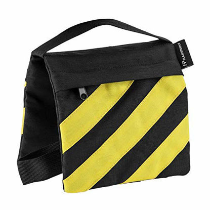 Picture of Flashpoint Empty Saddle Sandbag, Water-Resistant Cordura Nylon - (5 lb Capacity, Yellow & Black Stripes)