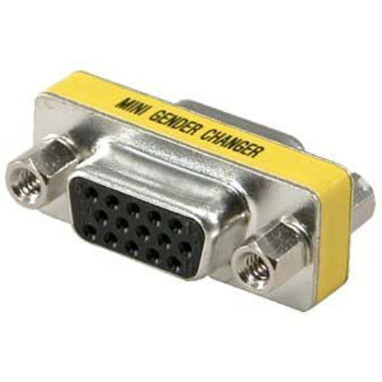 Picture of C&E DB15HD Female/Female Mini Gender Changer, (3 Pack)