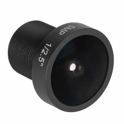 Picture of Jopwkuin Camera Lens, Night Viewing Black CCTV Lens 2.1mm 180° Wide Angle M12 Mount 5MP High Definition for Outdoor
