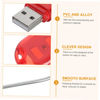 Picture of HOMSFOU 1 Set USB Night Light Atmosphere Lights USB Laptop Keyboard Light Laptop Lamp Keyboard Lamp Portable Reading Light Flexible Mini USB Light USB Laptop Light Bedside Light Red PVC