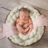 Picture of Newborn Photography Props, Hand-Woven Twisted Braid Rope Background Rug Blanket Basket Filler Newborn Baby Photography Props for Boys Girls