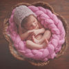 Picture of Newborn Photography Props, Hand-Woven Twisted Braid Rope Background Rug Blanket Basket Filler Newborn Baby Photography Props for Boys Girls