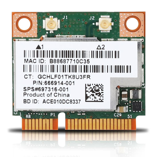 Picture of Mini PC-E Network Card,Bluetooth 4.0 300Mbps 2.4 and 5 GHz Dual-Band PCI-E LAN Card,Suitable for Broadcom BCM943228HMB,Suitable for 2000/XP/VISTA/7