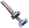 Picture of CablesOnline, 12-inches DB9 Male to DB9 Female 9-Conductor 28awg Straight-Through Serial RS232 Flat Ribbon Extension Cable, S-3F01